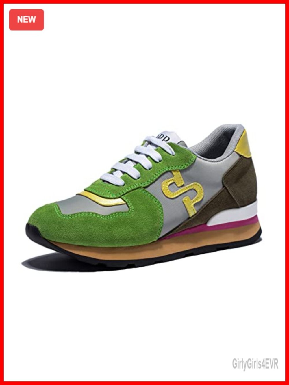 Suede Leather Sneakers Women Lace-Up Athletic Casual Tennis Shoes